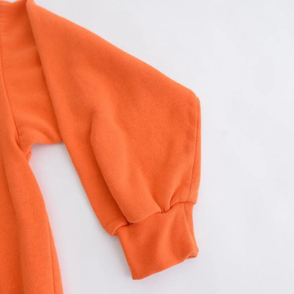 Vintage Basic Orange Embroidered Shake Rattle Roll Halloween Skeletons Sweater M - Picture 5 of 12